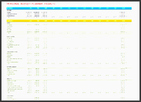 personal bud planner template yearly