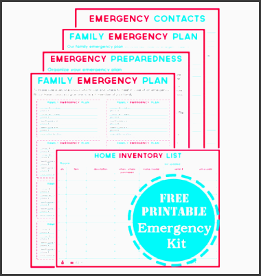 printable emergency planning kit