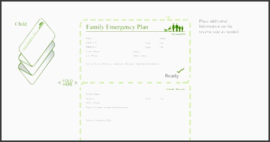 family emergency plan child emergency contacts card just the pdf and fill out