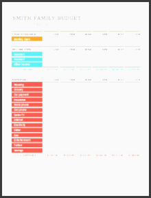 family bud planner template