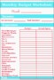 6 Family Monthly Budget Planner Framework