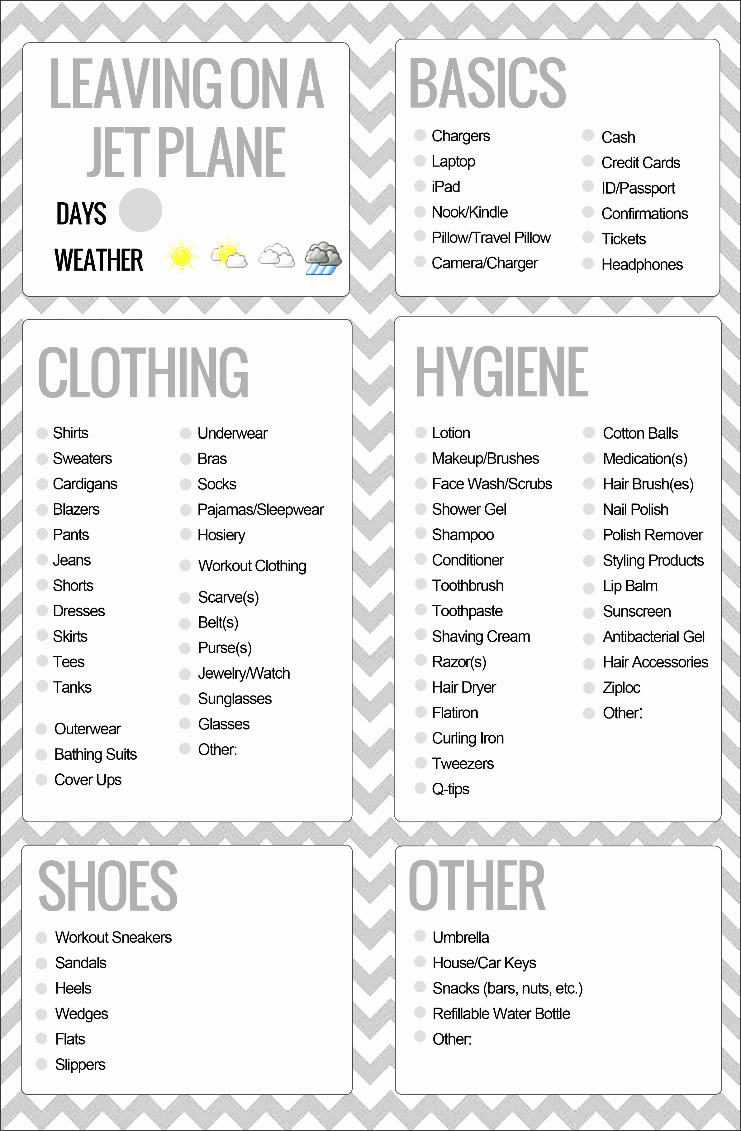 8 Family Vacation Packing List Template - SampleTemplatess