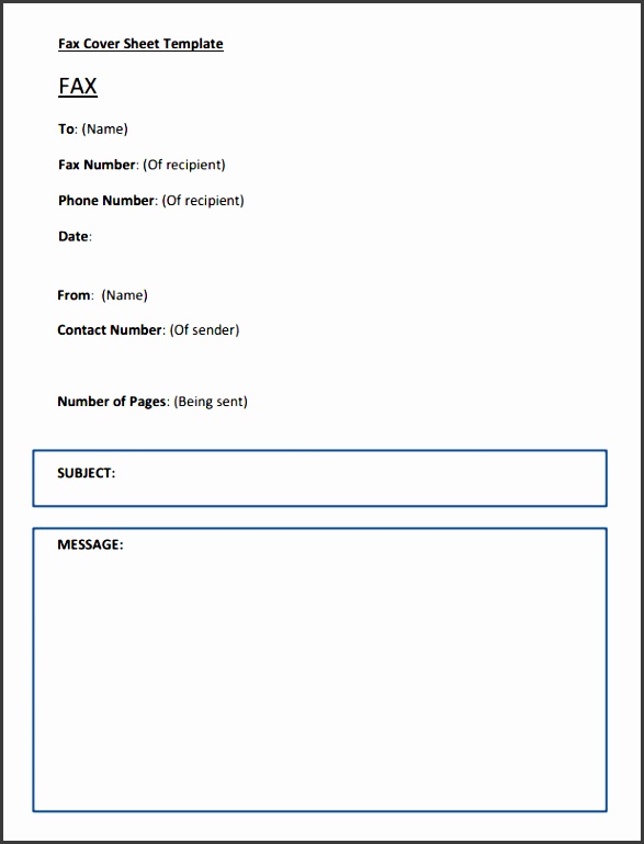 printable fax cover sheet template