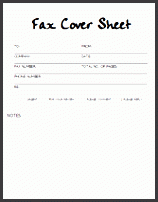 plain fax cover sheet blank template