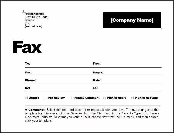 contemporary fax coversheet