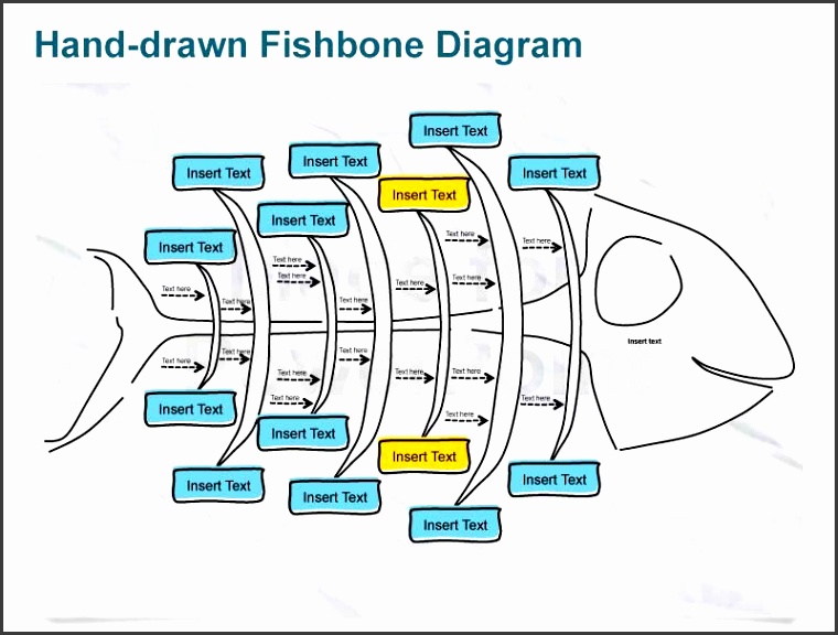 editable ppt templates hand sketches fishbone diagram graphic