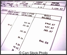 bank statement a close up of a bank statement showing