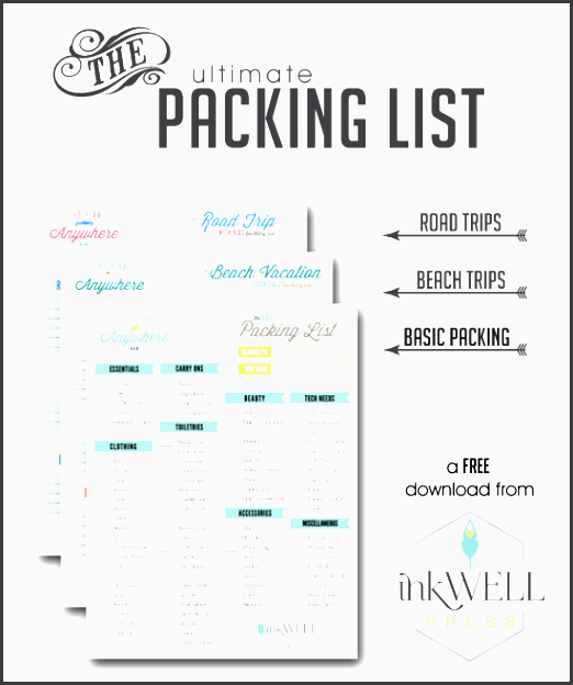 free travel packing checklist