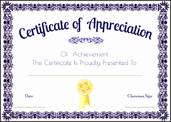appreciation certificate template certificate templates template