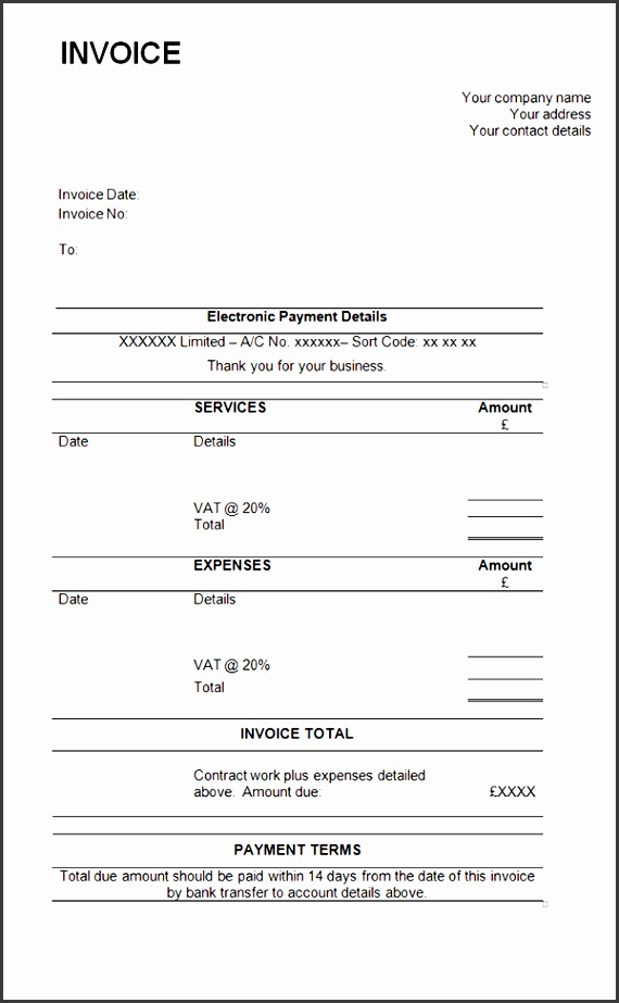 contractor invoice templates 14 free documents in word pdf excel