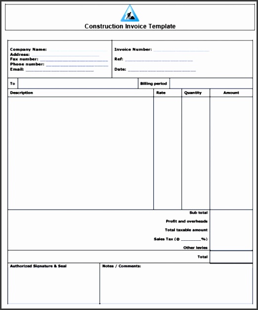 free construction invoice template excel pdf word doc construction invoice template