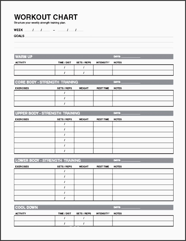 4 sample workout schedule 4 documents in excel pdf