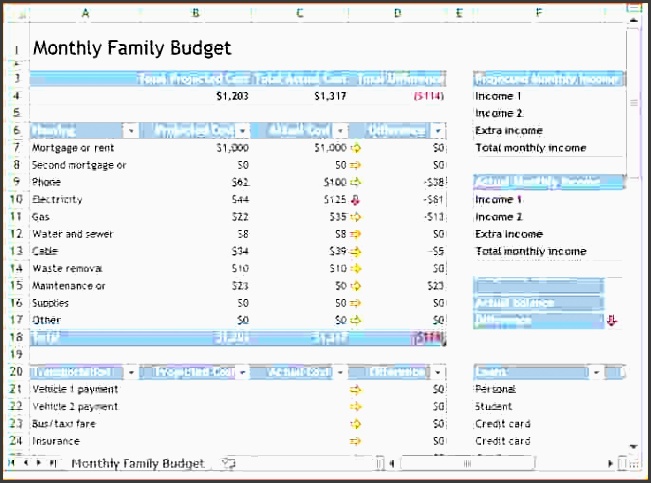 bud planner template uk