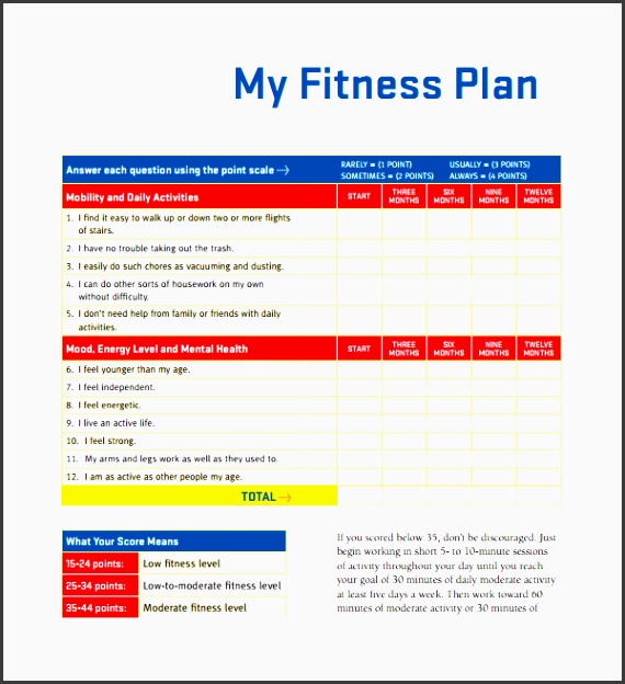 fitness plan template pdf ef bb bf