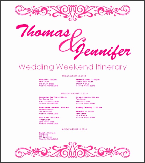 wedding itinerary planner templates canva 3 wedding itinerary template free free printable wedding itinerary template samples in pdf