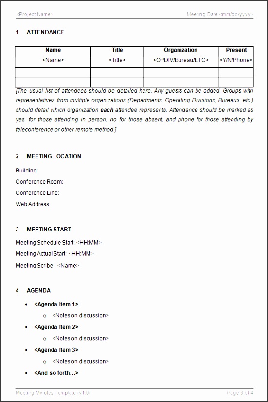 meeting minutes template 16 free documents in word pdf