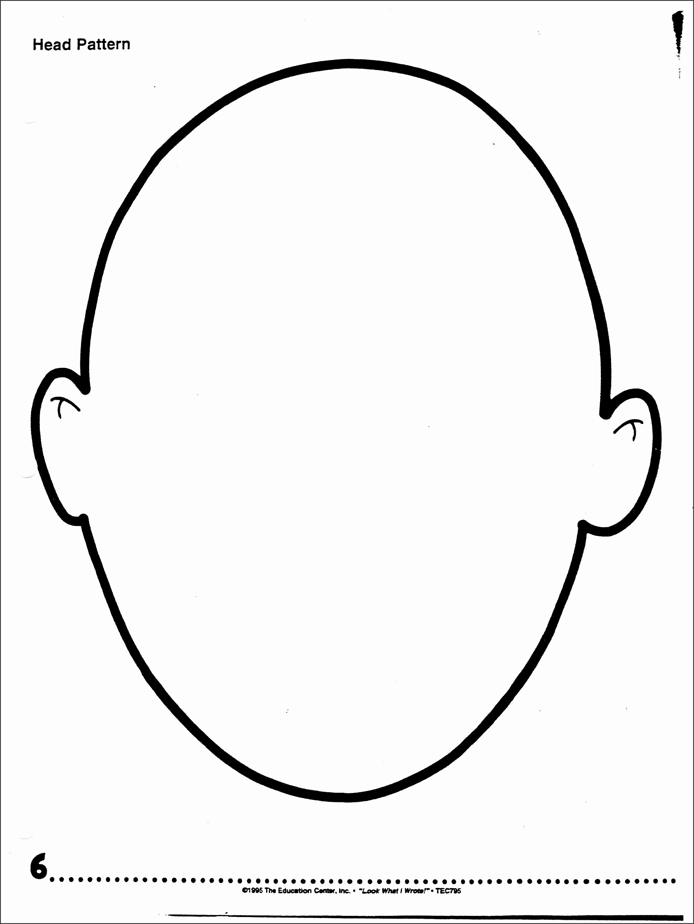 head outline template