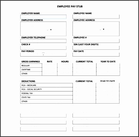 create employee paystub template free online