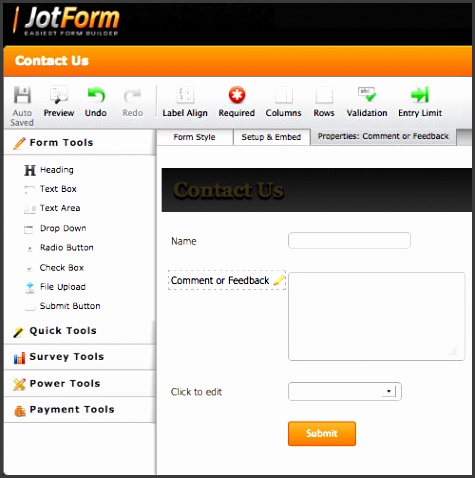 free online form builder 5 free online form builders hongkiat free