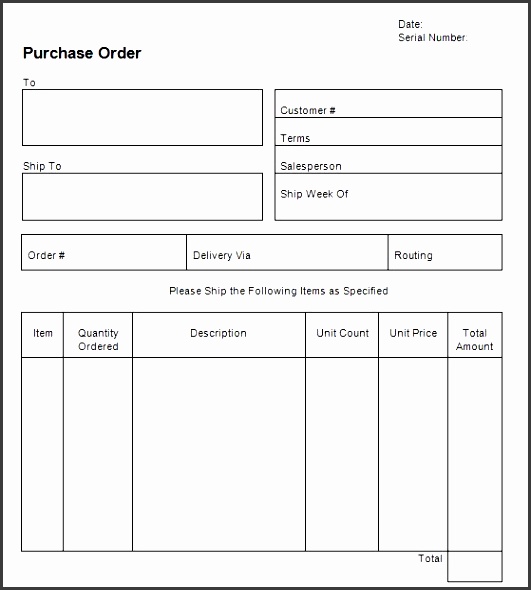 printable purchase order template 13