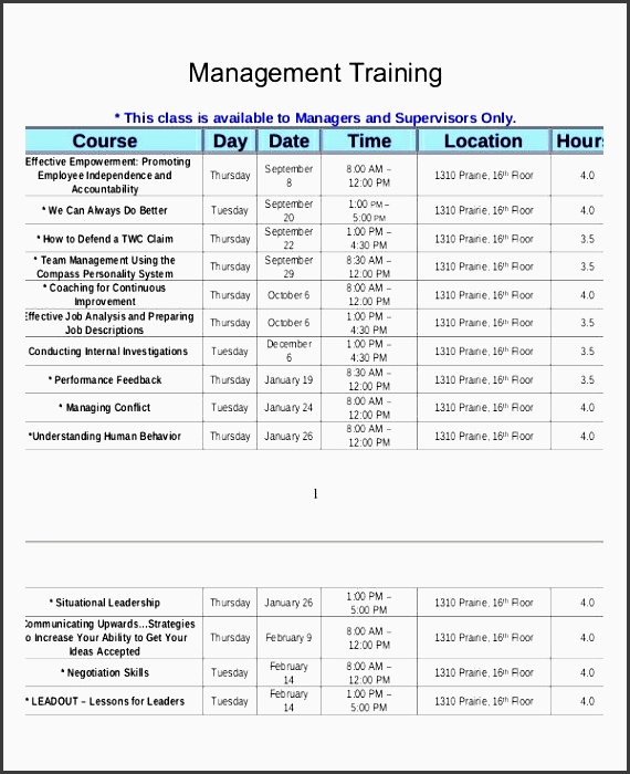 employee training schedule templates 7 free word pdf format regarding employee training plan