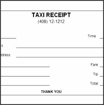 7 taxi receipt templates