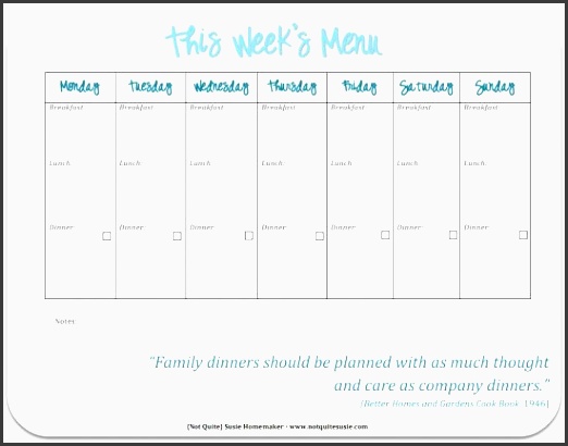 monthly meal planner template
