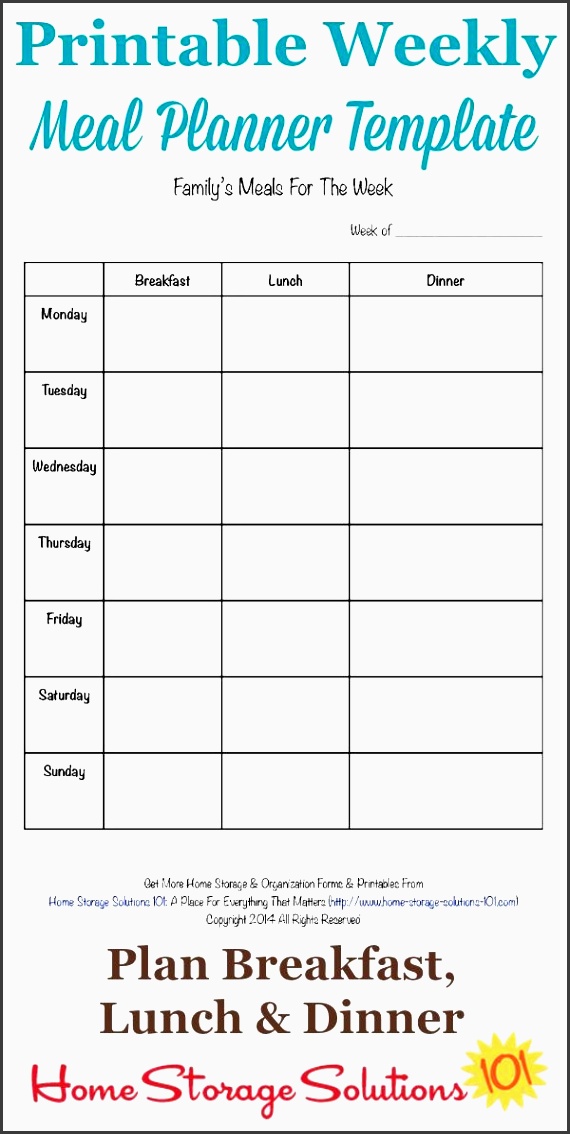 here s a free printable meal planner template that you can use to fill out your family s