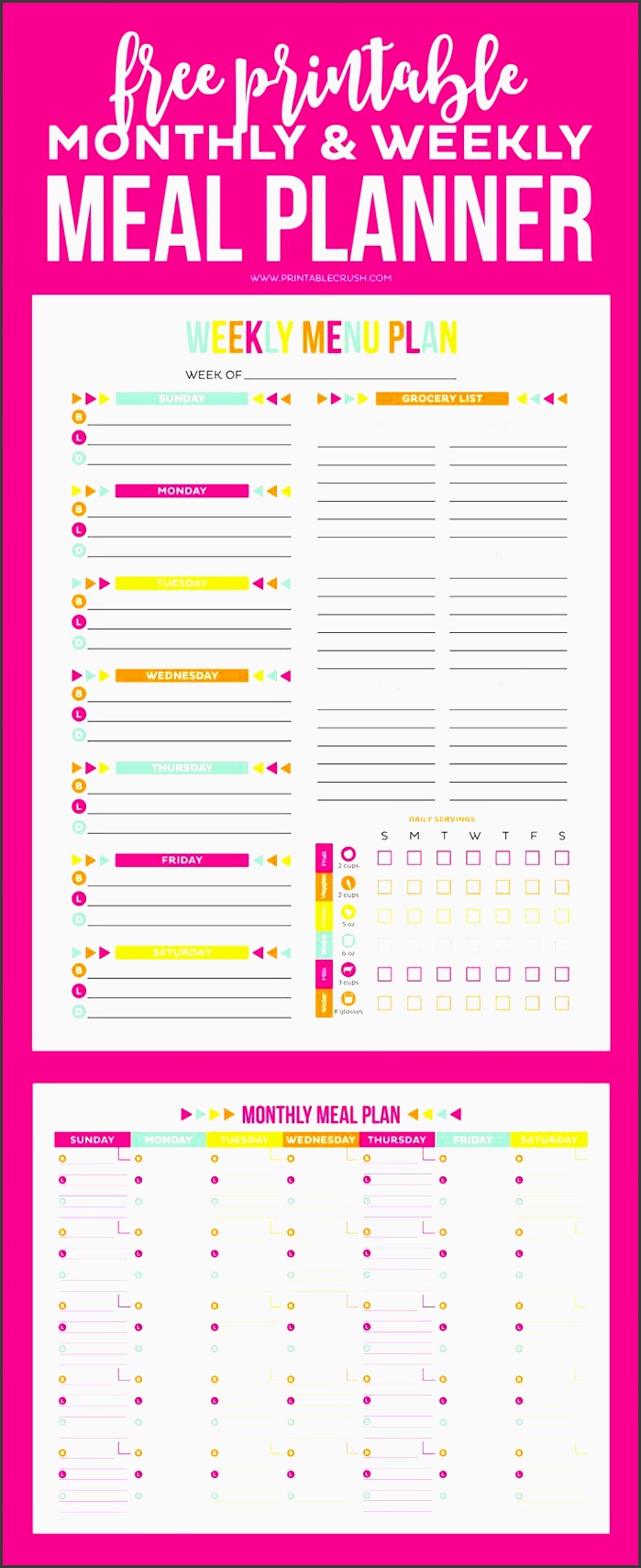 use this free printable meal planner to keep track of your menu plan and health goals