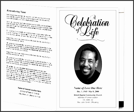 classic funeral program template memorial service bulletin templates more