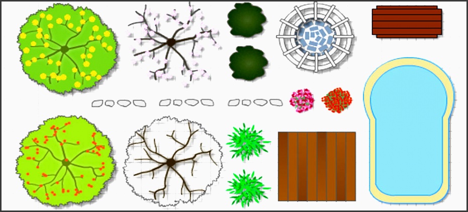the best landscaping software will provide a library of drag and drop icons including garden design