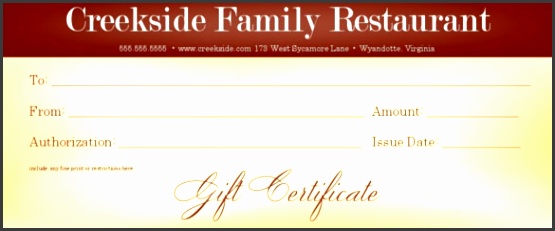example of family restaurant t certificate template
