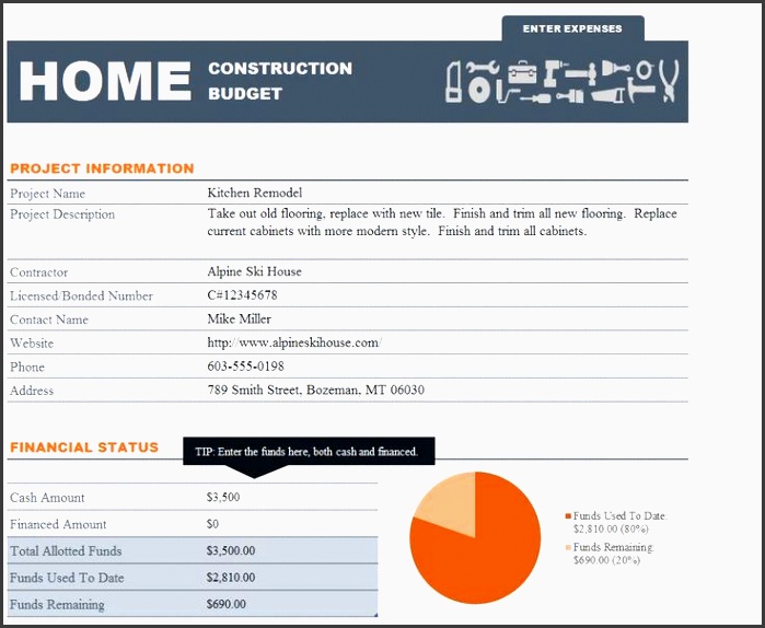 the home construction bud spreadsheet helps homeowners plan for necessary expenses planned improvements and unexpected emergency repairs