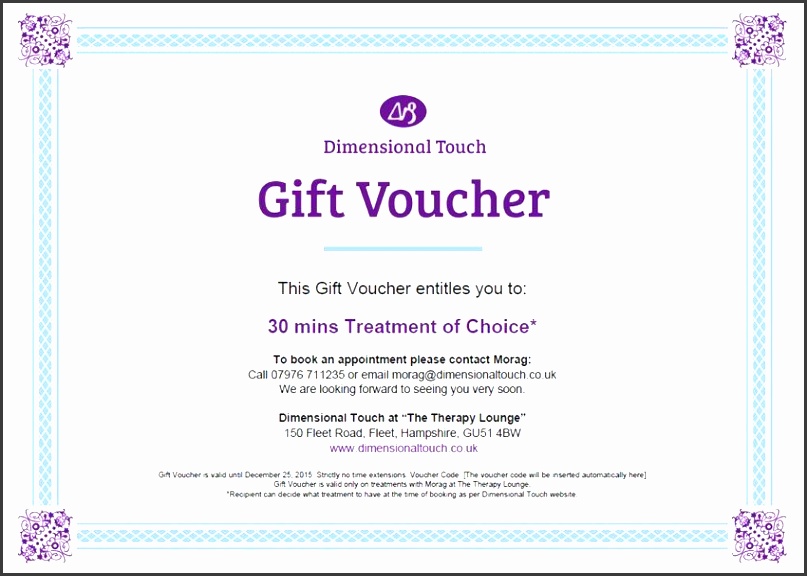 dimensional touch t voucher example