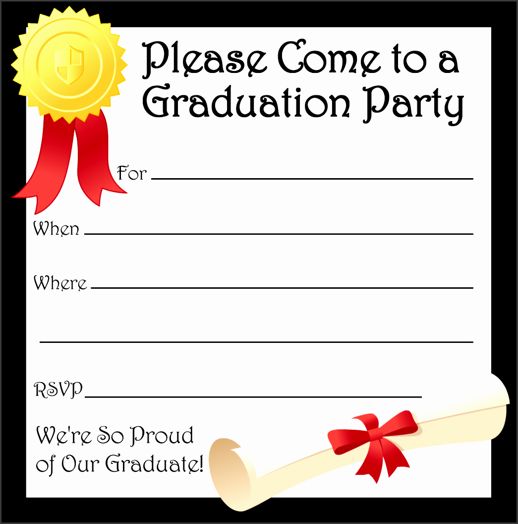 free printable graduation party invitations