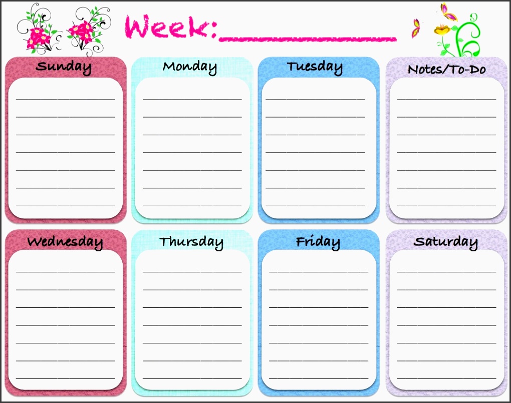 printable weekly calendar template free planner templates best free home design idea inspiration