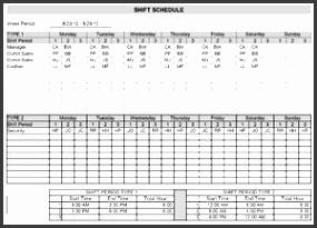 shift schedule