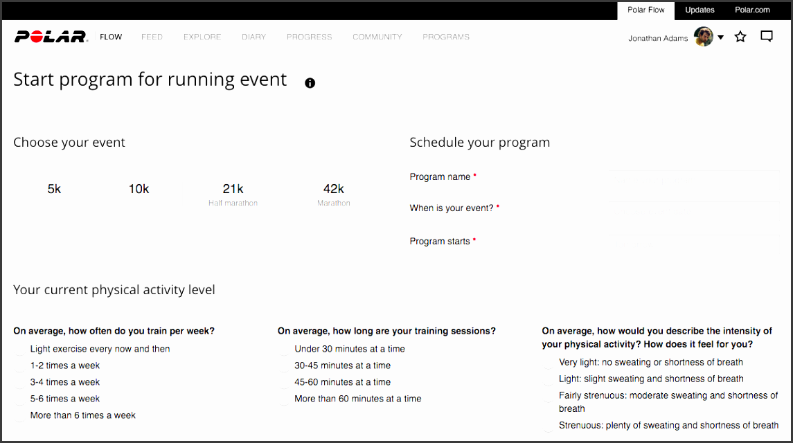a running start with polar running program polar blog ukxst starting a running plan