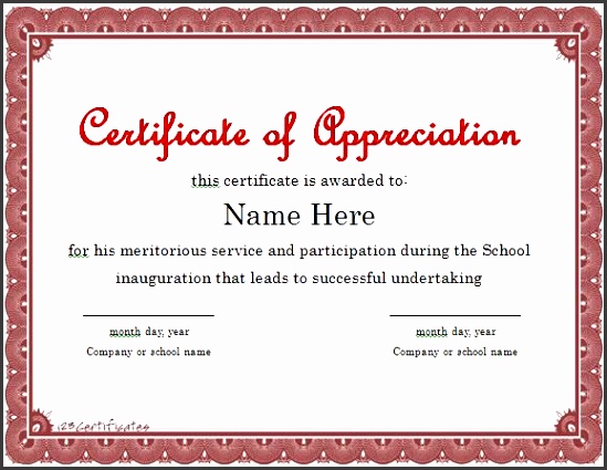 certificate appreciation template word 30 free certificate of appreciation templates and letters