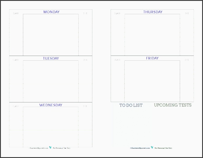 free printable student planner designed to help middle and high school students keep track of