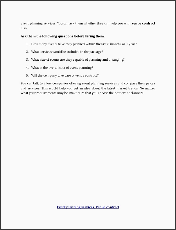event planner contract student event planning form sample event