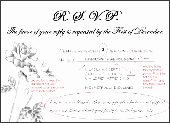 need wording help addressing guests who rsvp d for extra people