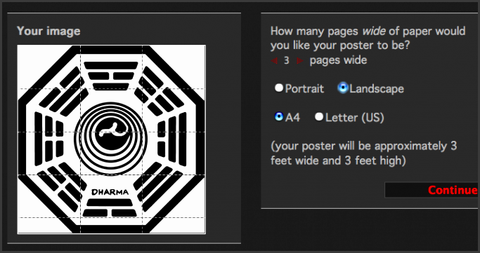 make a giant poster of anything in three minutes or less