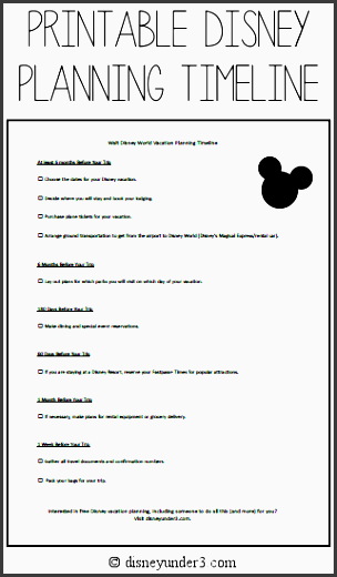 printable disney planning timeline