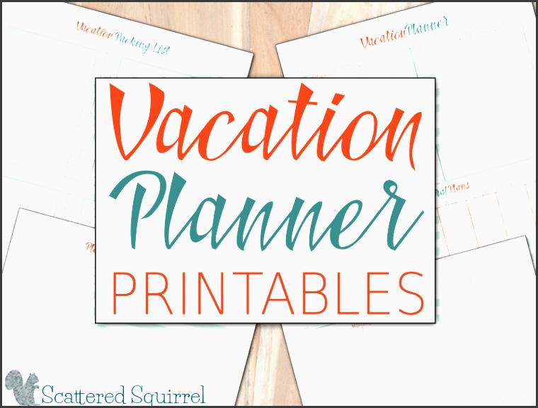 a few handy printable vacation planners to help make your vacation a little less stressful