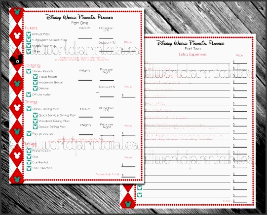 instant ultimate disney world vacation planner kit financial planner digital printable planning a disney trip