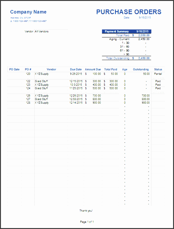 purchase order tracker