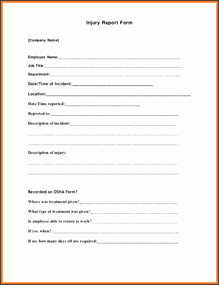 5 pany accident report form pany letterhead