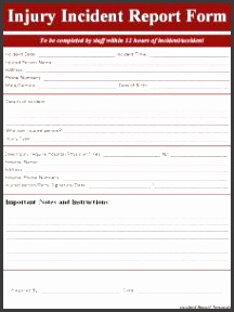 incident report template