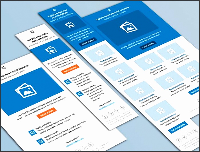 responsive email templates with sketch app resources patible with all major email clients including outlook 2013 for windows and gmail for mobile